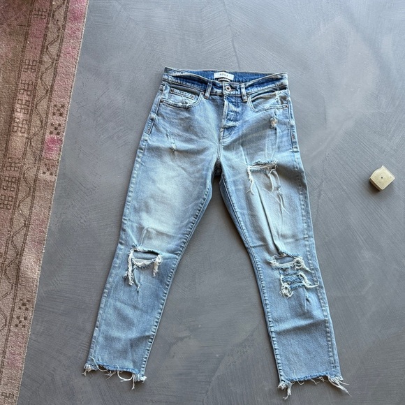 Pistola Light Wash Distressed Raw Edge Jeans - Picture 7 of 7